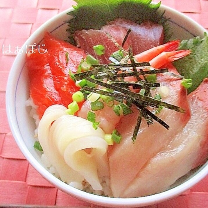 ごま入り♪簡単寿司飯！の海鮮丼